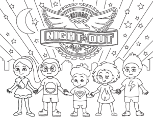 An image of the National Night Out coloring sheet